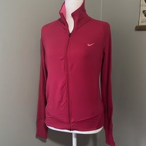 Nike Fit Dry Hot Pink Magenta Lightweight zip up Athletic Jacket Small